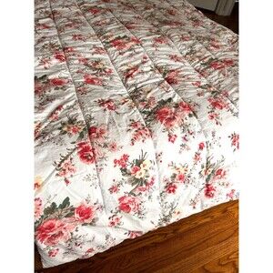 Vintage Rare Ralph Lauren Petticoat Floral Twin Comforter Cottage Rose French